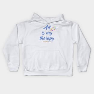 art is my therapy Kids Hoodie